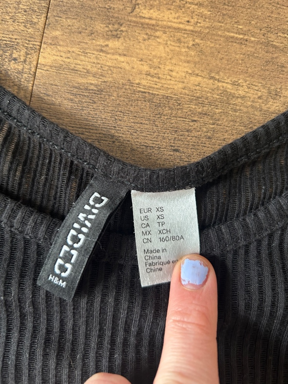 See through Black Ribbed Tank Top with Scoop Neck - Picture 3 of 4